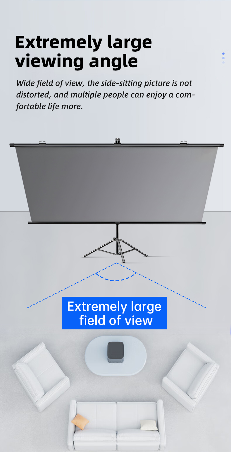 MODOFO Anti-light Projector Screen 84/100 Inch 16:9 Screen Pull Down ...