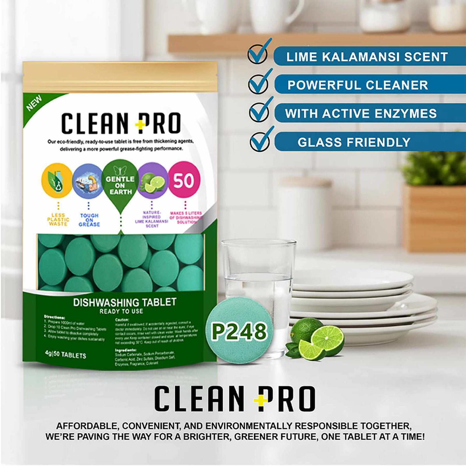 Clean Pro Dishwashing Tablet - 50 Tablets | Shopee Philippines