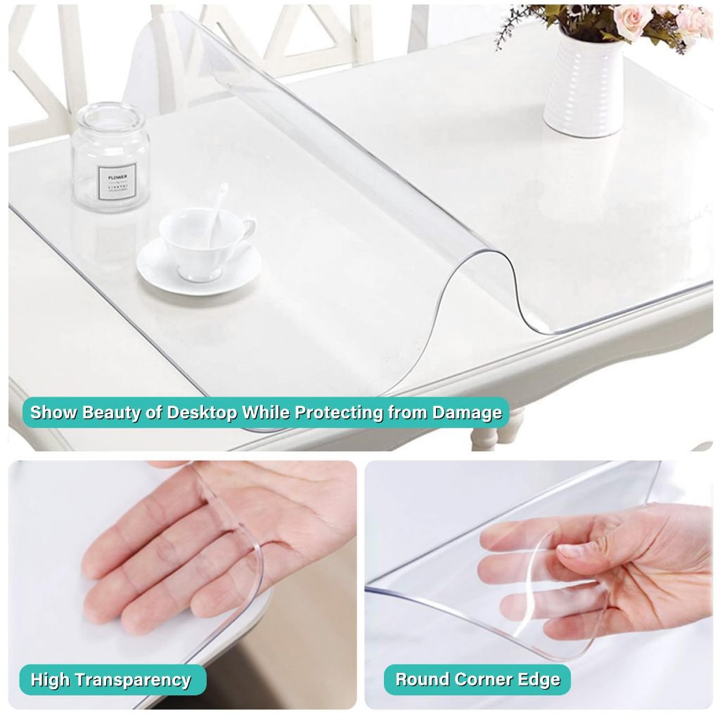 Norma Thick PVC Table Cover Transparent Table Cloth Mantel for Table ...