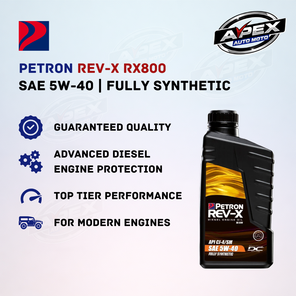 PETRON REV-X RX800 Fully Synthetic Diesel Engine Oil SAE 5W-40 – 1 ...