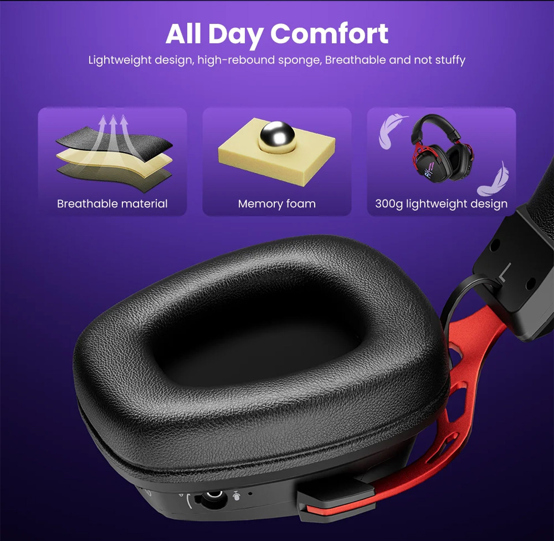 Royal Kludge RK HG103 RGB Tri-Mode Gaming Headphone (Black Ops, Cyborg ...