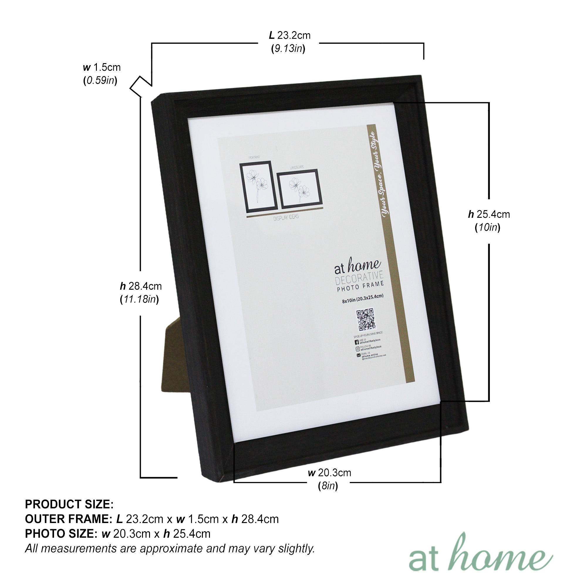 AT HOME Decor Frames Essential Jazz/Minimal Photo Frame – 5R 8R Picture ...