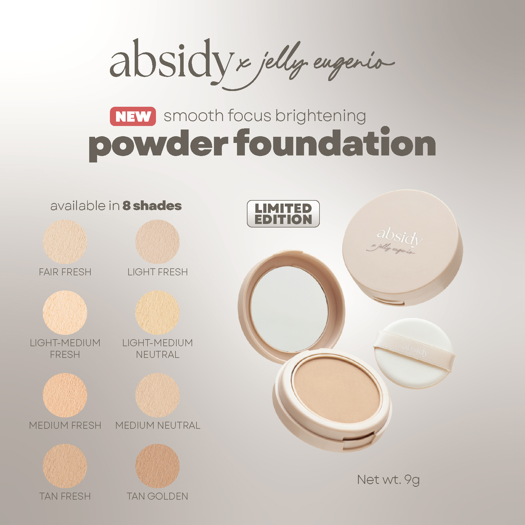 Absidy x Jelly Eugenio Smooth Focus Brightening Powder Foundation ...