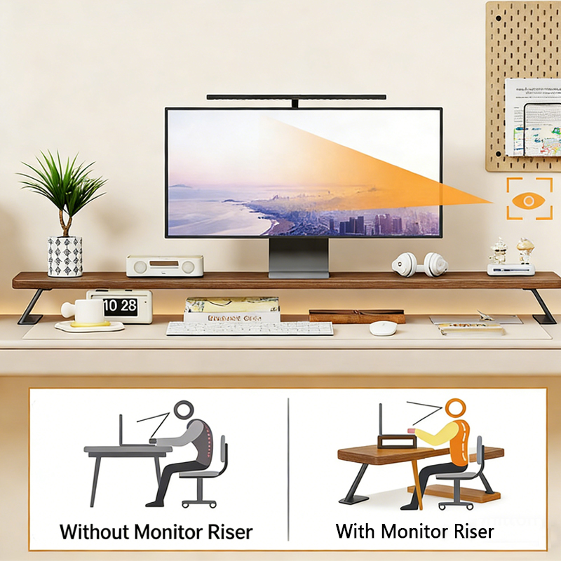 80/100CM Desktop Computer Riser Stand Monitor Stand Desktop Storage ...