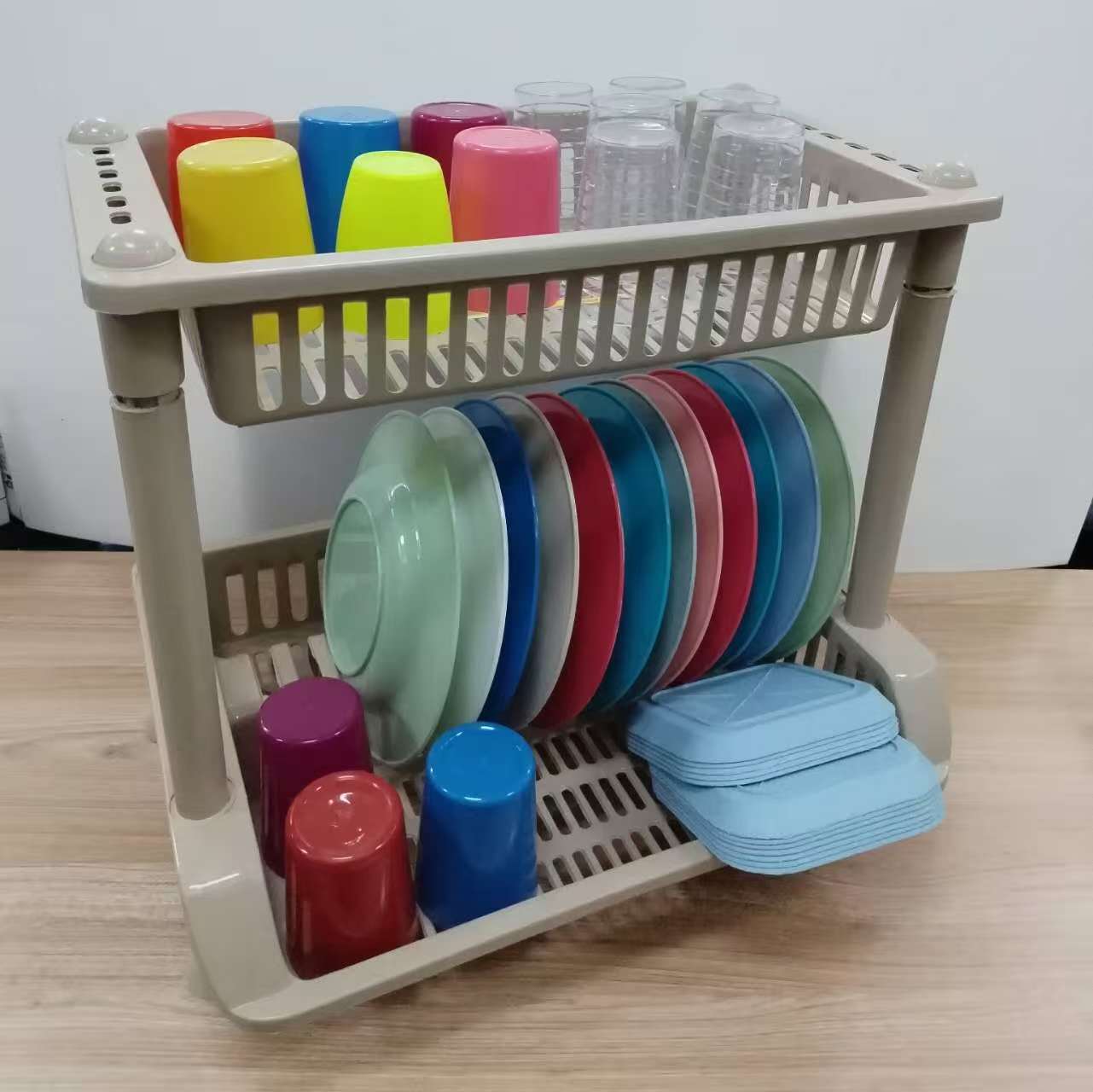2 LAYER MOCHA DISH RACK KITCHEN DISH DRAINER ORGANIZER RACK (NIKK0 930 ...