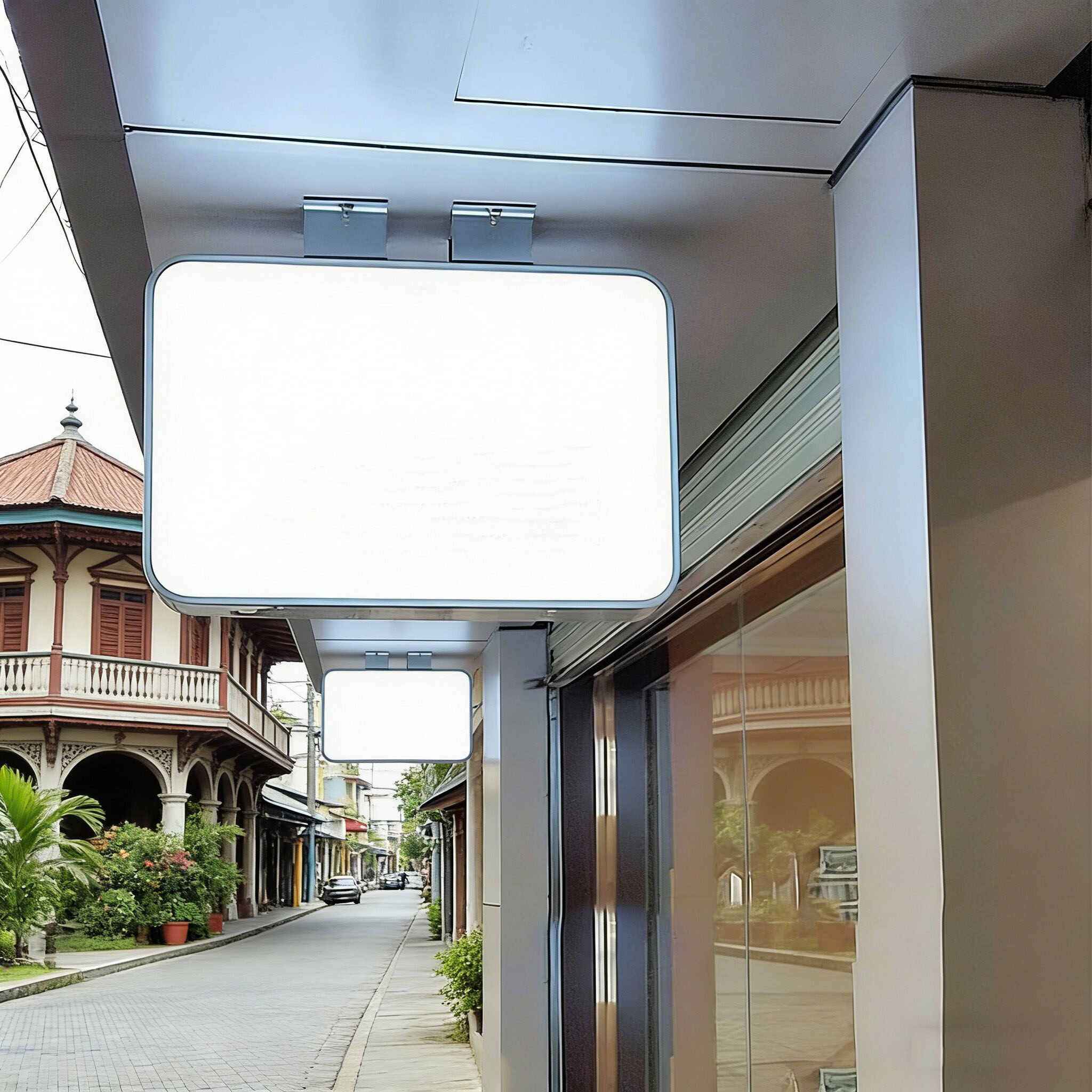 LED Light Rectangle Double Sided Signage / Sign Board Sticker DIY Decor ...
