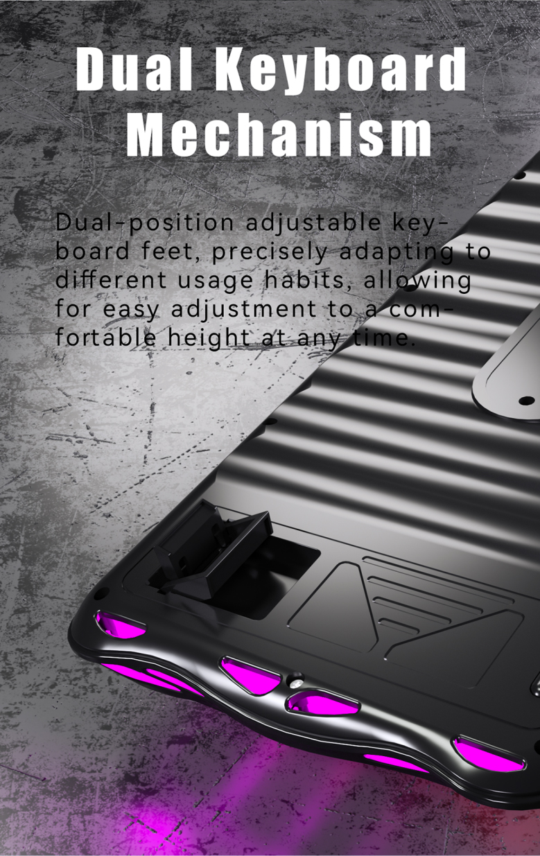 IQUNIX Wired Gaming Keyboard With Cool Cut Out RGB Lighting and Multi ...