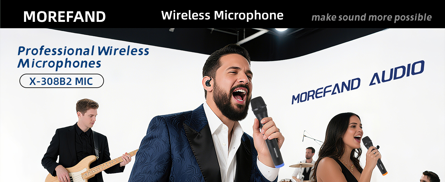 Wireless Microphone UHF Handheld Rechargeable Dynamic microphone for ...