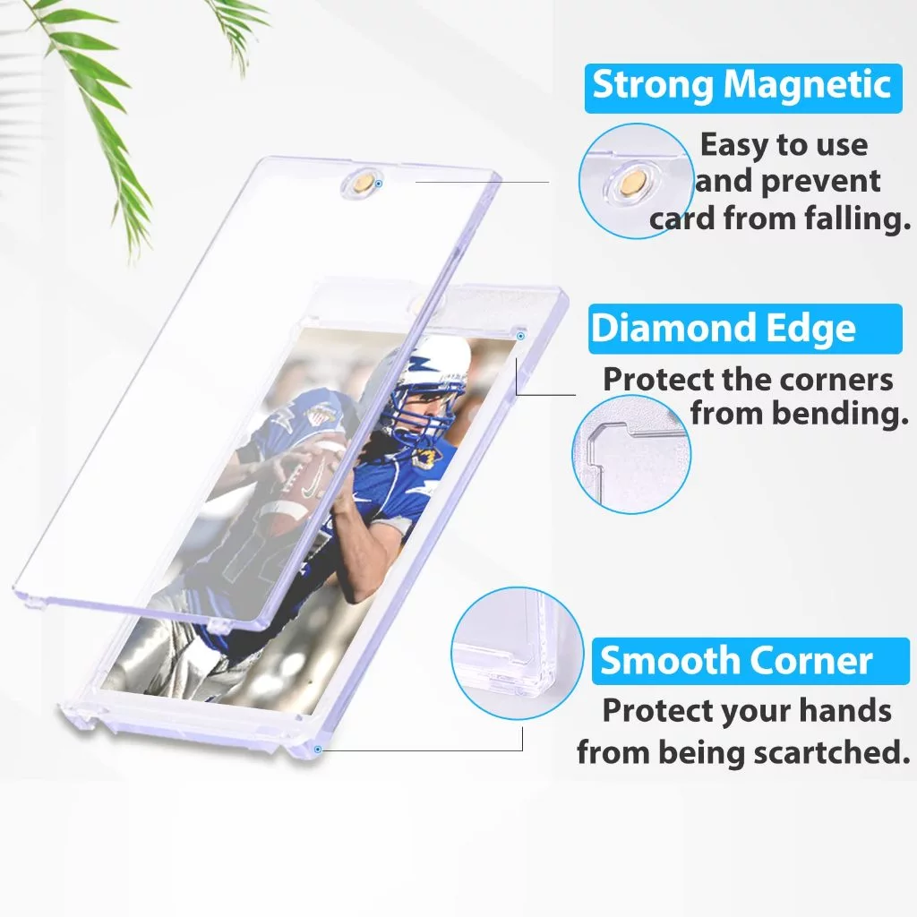 5pcs Magnetic Clear Hard Acrylic Card Case 35PT Game Card Storage for ...