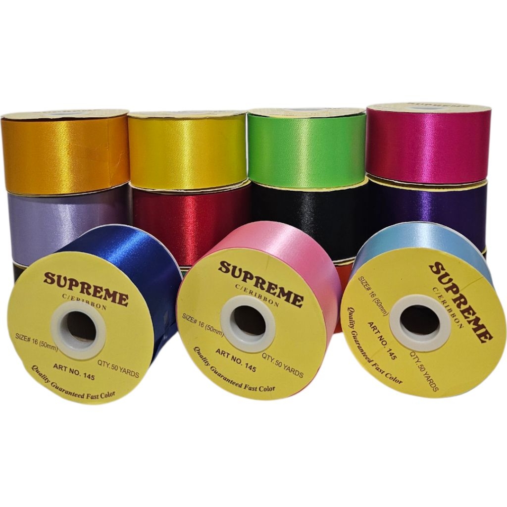 Supreme Cut Edged Satin Ribbon Size for SASH MAKING | Shopee Philippines