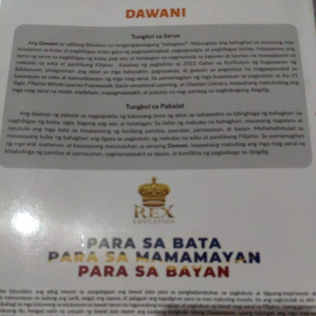 Slightly defective MATATAG books Filipino DAWANI FOR GRADE 1, but Good ...