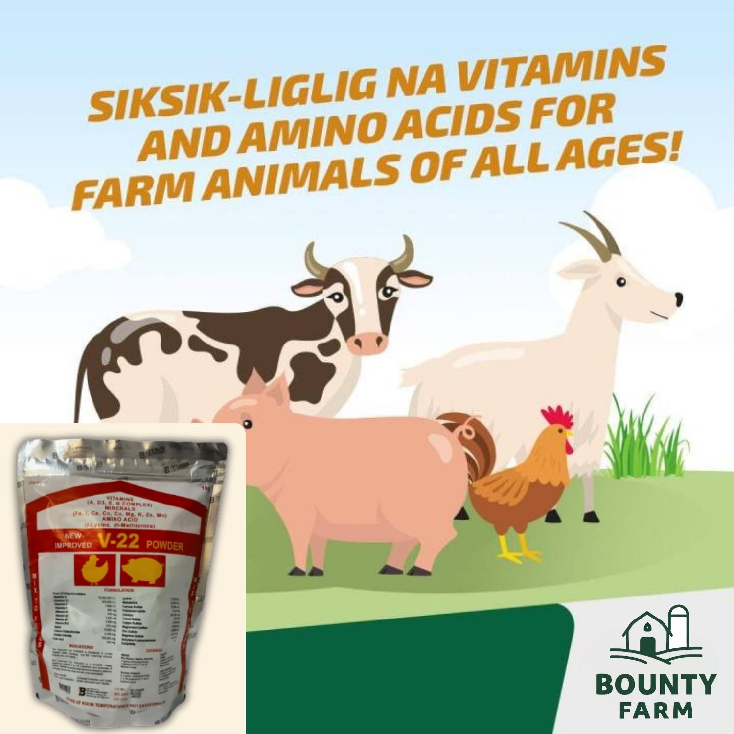 V-22 Powder (1kg) – Premium Nutritional Supplement for Livestock ...