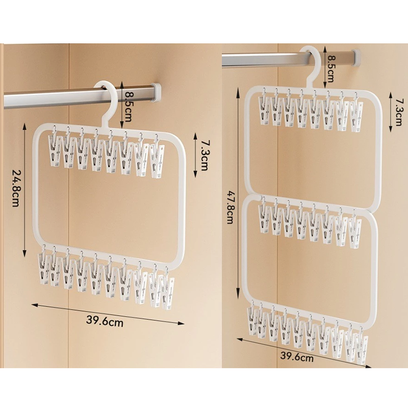 18/26 Multi-Clip Sock Storage Rack Saves Space Multi-Layer Sock Rack ...