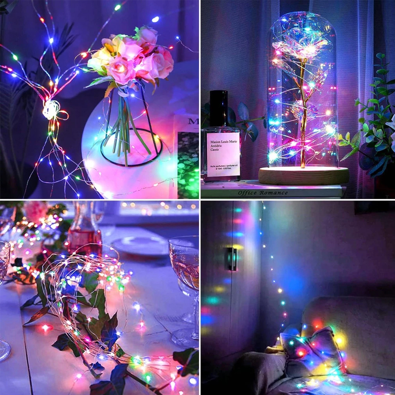7M/22M/32M Outdoor Solar Fairy Lights LED Copper Wire Waterproof For ...