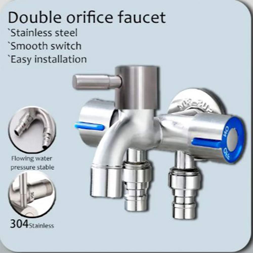 304 Stainless Steel Three Tap Multifunctional Three Way Tap For ...