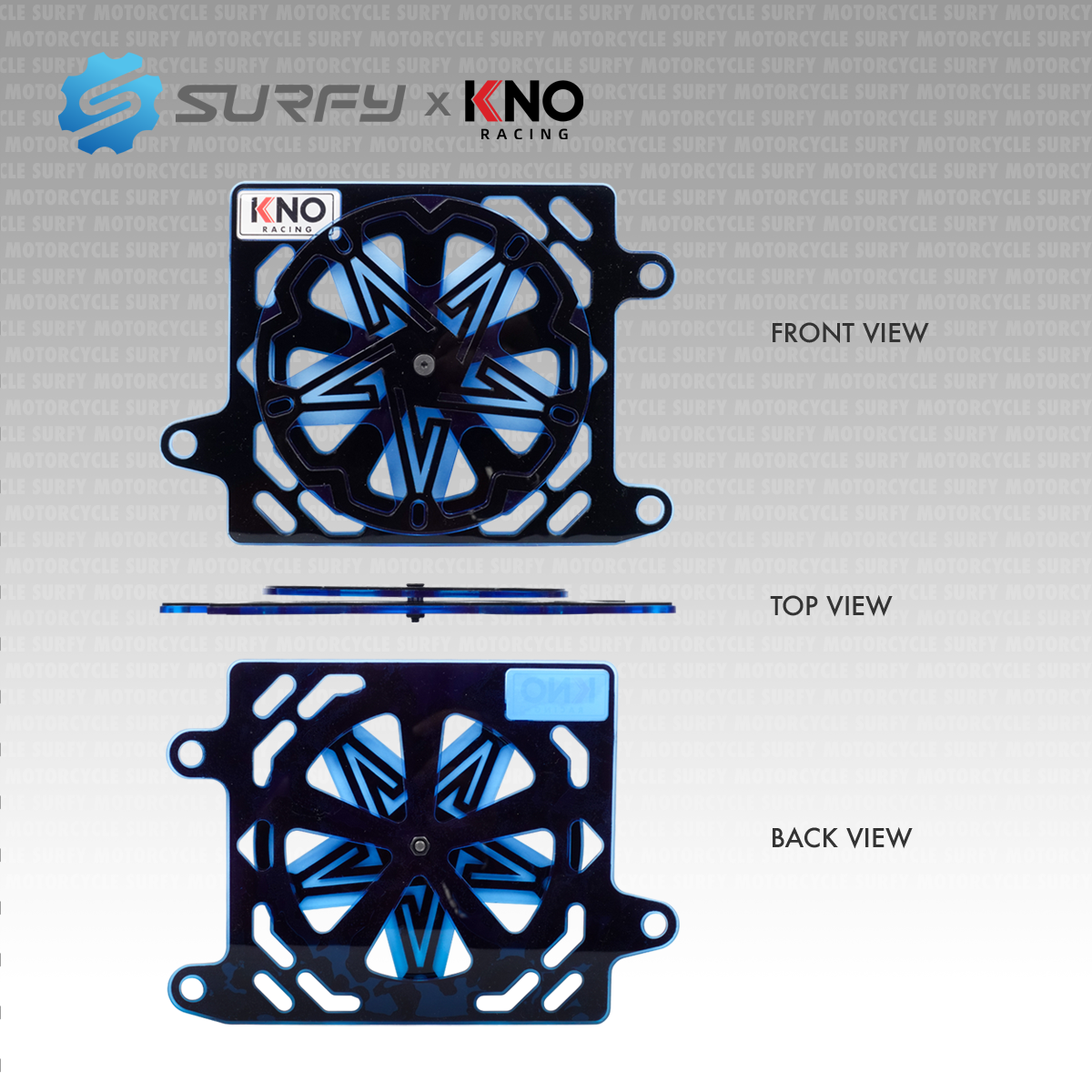 KNO Star Spinner Radiator Cover for Click 125i/150i ADV 150 PCX 150 3mm ...