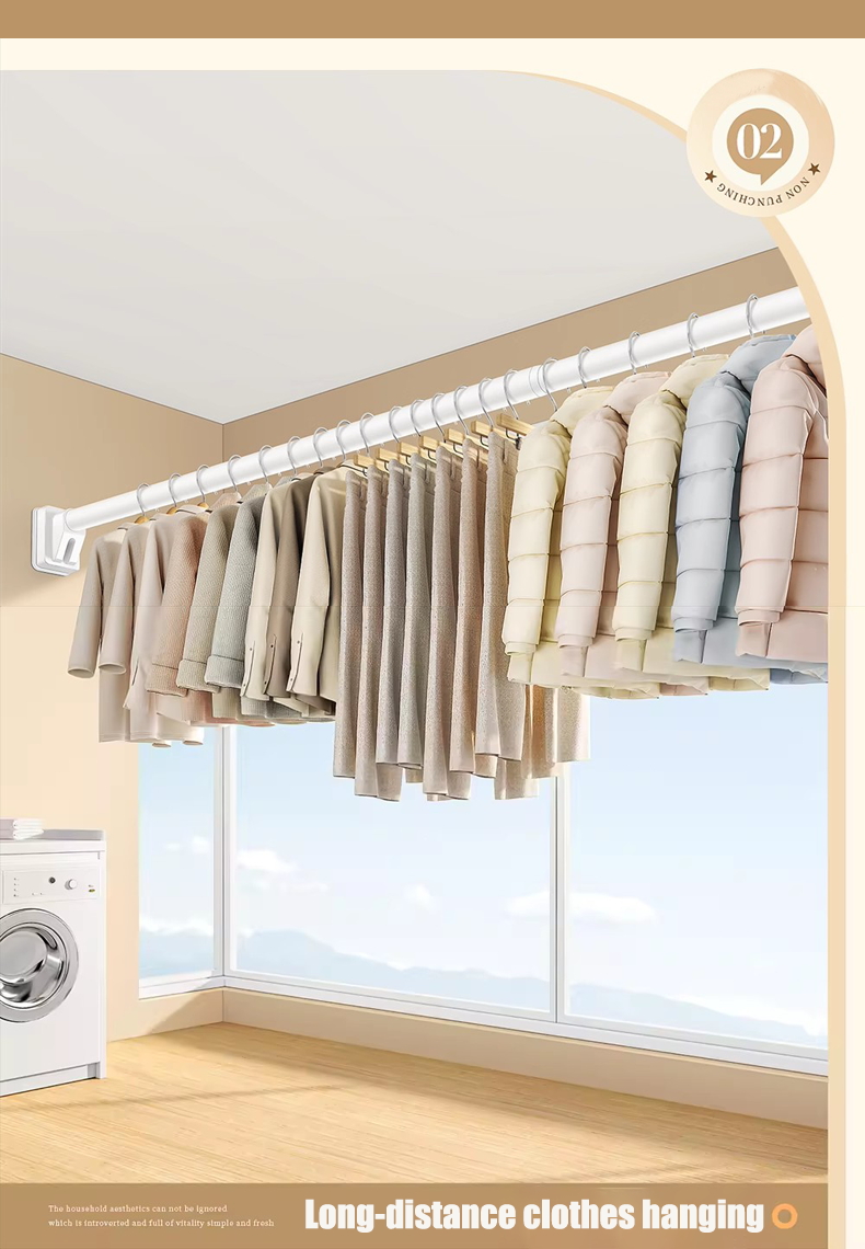 stainless steel curtain rod Multi-Purpose Use Extendable Drying Racks ...