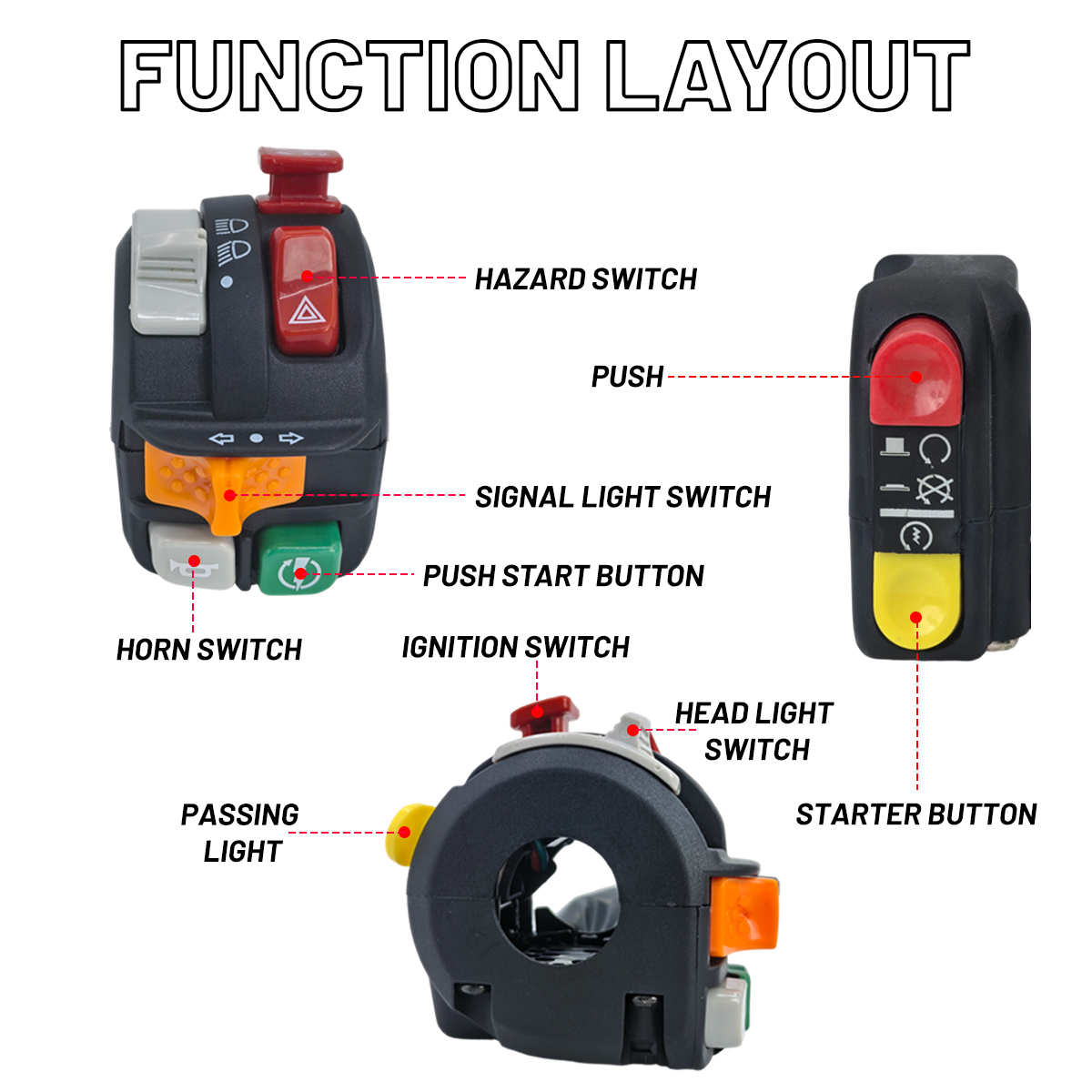 Domino Handle Switch Full Set Honey Well All In One It Can Be Installed ...