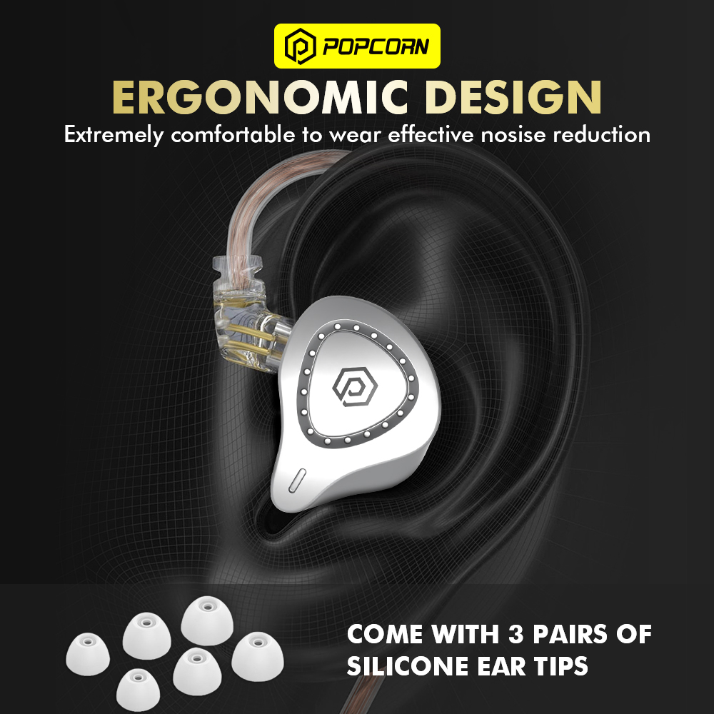 Popcorn Bass X9 Pro Type C Earphones Wired Dynamic In Ear gaming ...