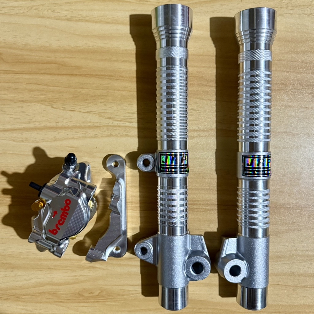 WAVE125 LIGHTEN FRONT SHOCK OUTERTUBE WITH GREY TURTLE BACK CALIPER ...
