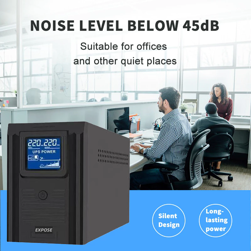 EXPOSE Safe UPS 1000VA High-Capacity Battery With AVR Uninterruptible ...