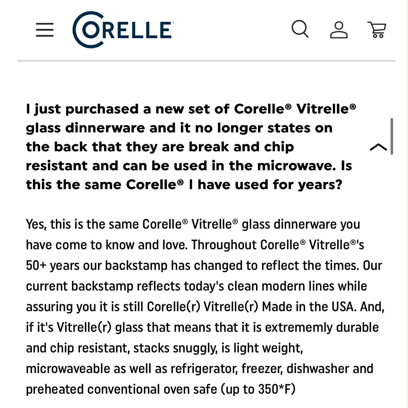 Corelle Original Meal/Pasta Bowl 30oz 887ml Made in USA Frost White ...