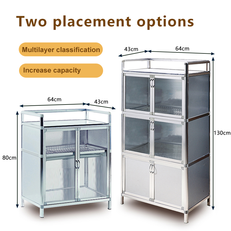2/3 Layer Aluminum alloy storage rack with Drain basket kitchen ...