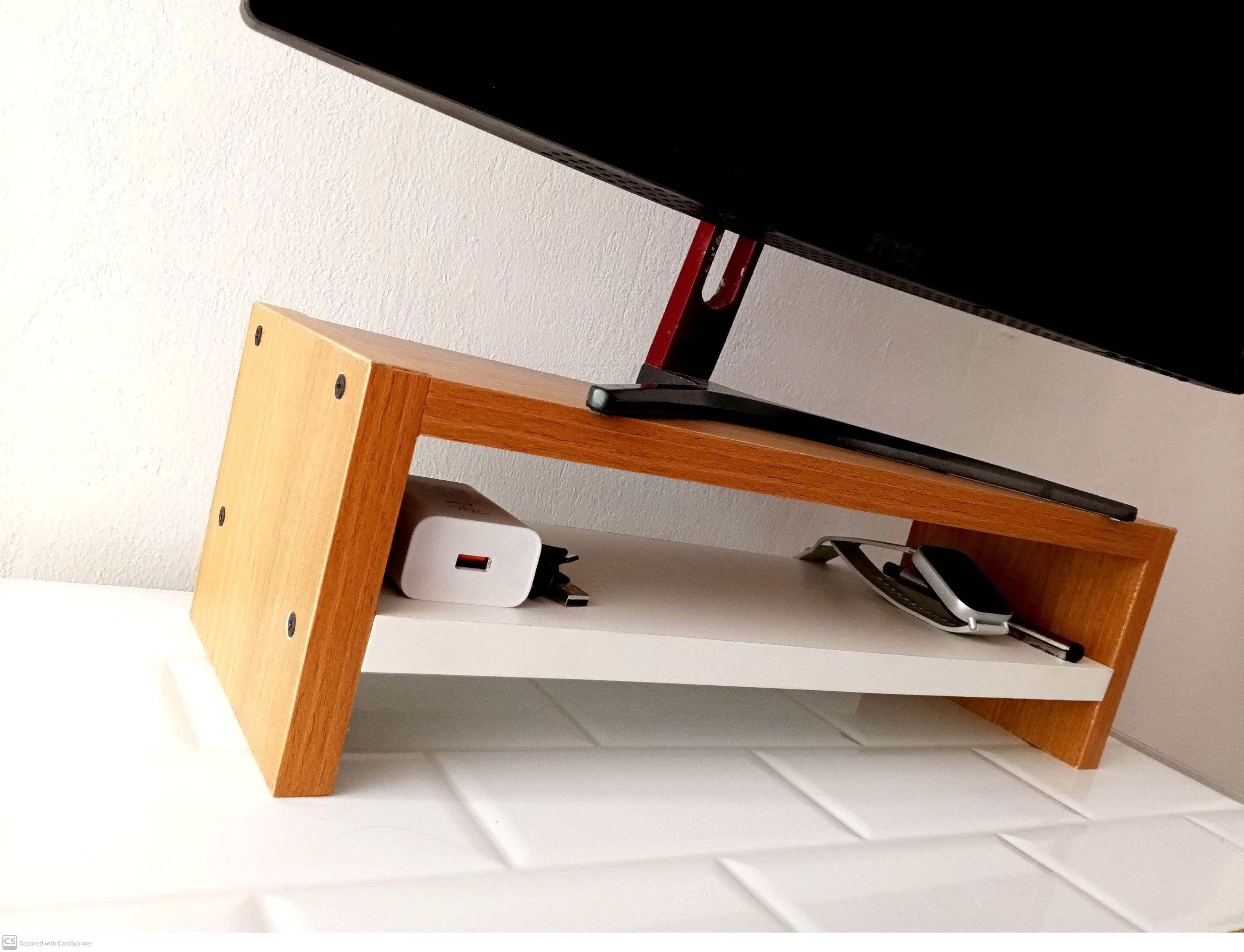 MARINE WOOD! Strongest Gaming Monitor Riser Rack Type 3 by Woodcraft ...