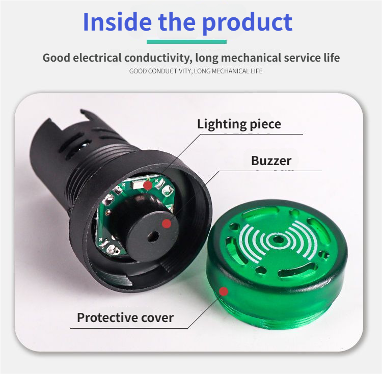 AD16-22SM Buzzer Intermittent Light, LED Flashing Audible and Visual ...