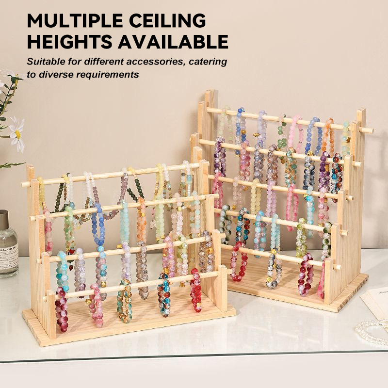 Solid Wood Organizer Rack String Bracelet Display Rack Ribbon Organizer ...