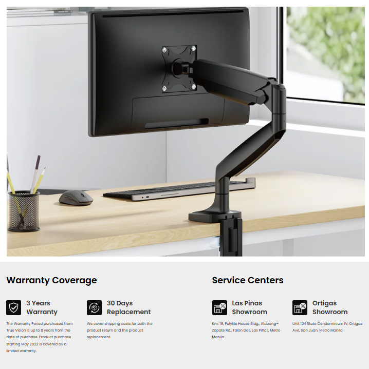 True Vision Interactive Counterbalance Monitor Stand for 17