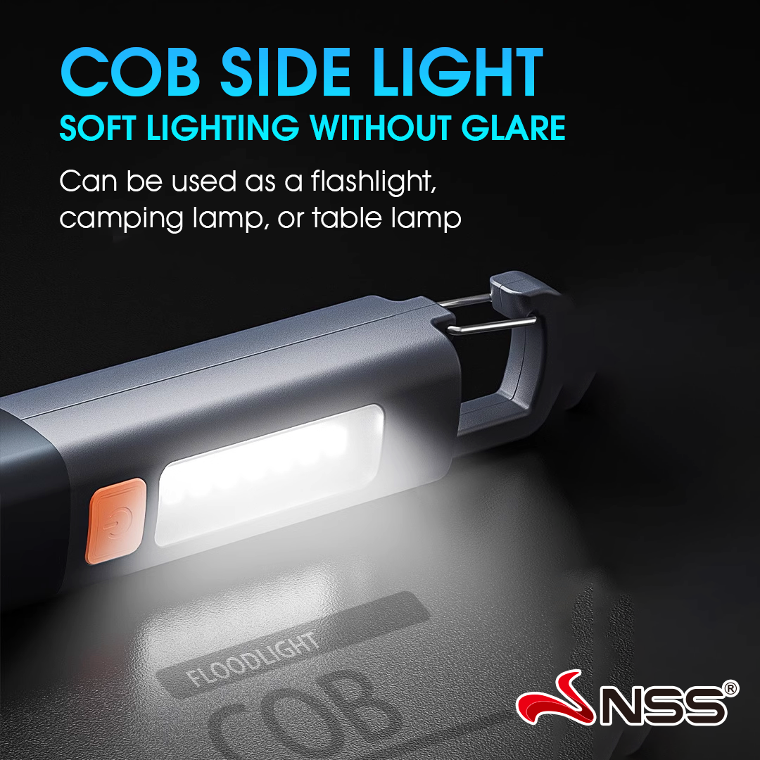 NSS Super Bright Mini Portable Flashlight USB Rechargeable Camping ...