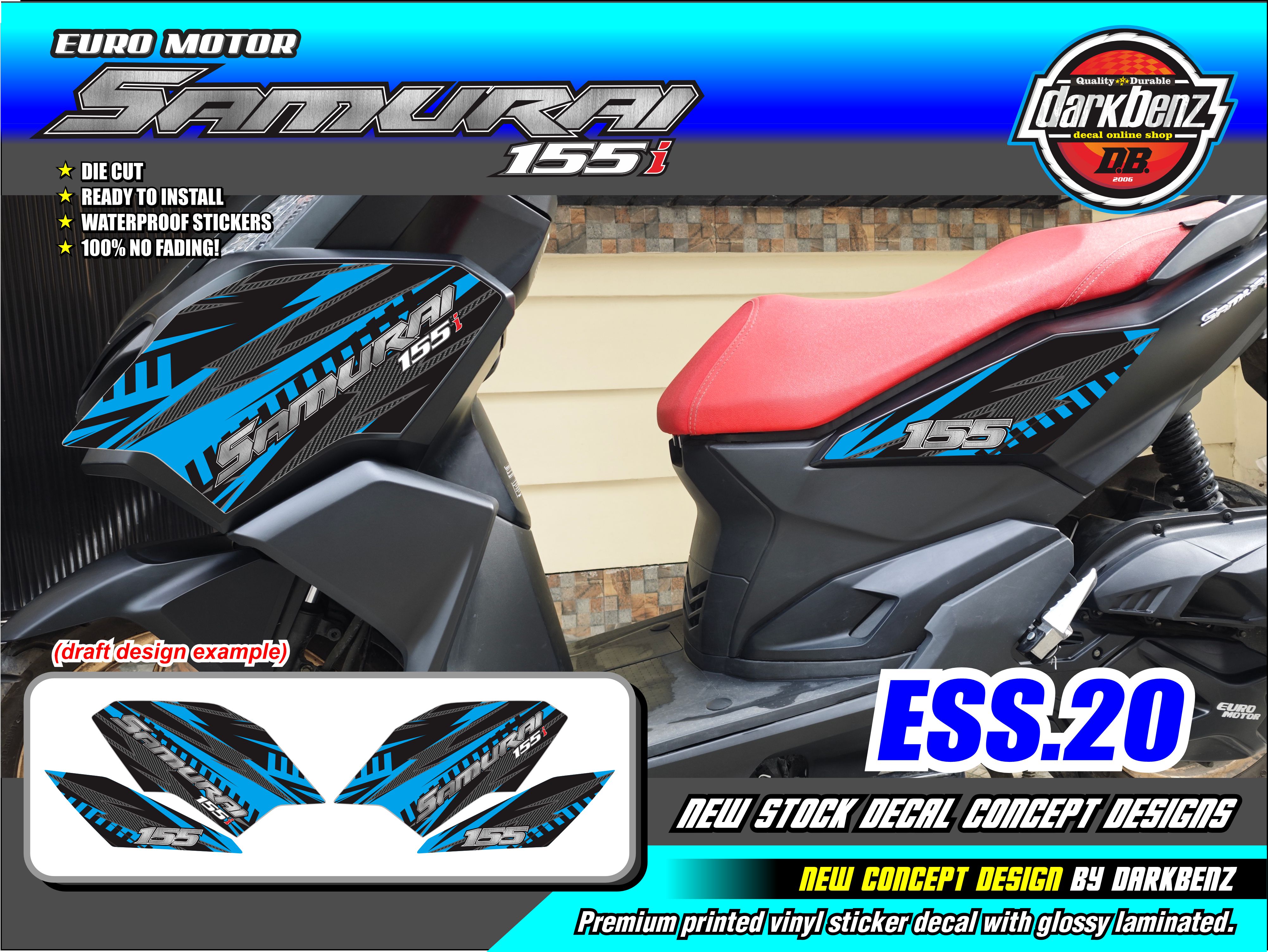 Euro Motor Samurai 155i New Stock Decal Concept Quality Printed Sticker ...