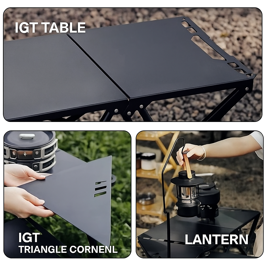 IGT Tactical barbecue Folding Camping Table suitable for outdoor ...