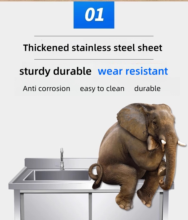 304 Stainless Steel Standing Kitchen Sink Complete Set With Faucet ...