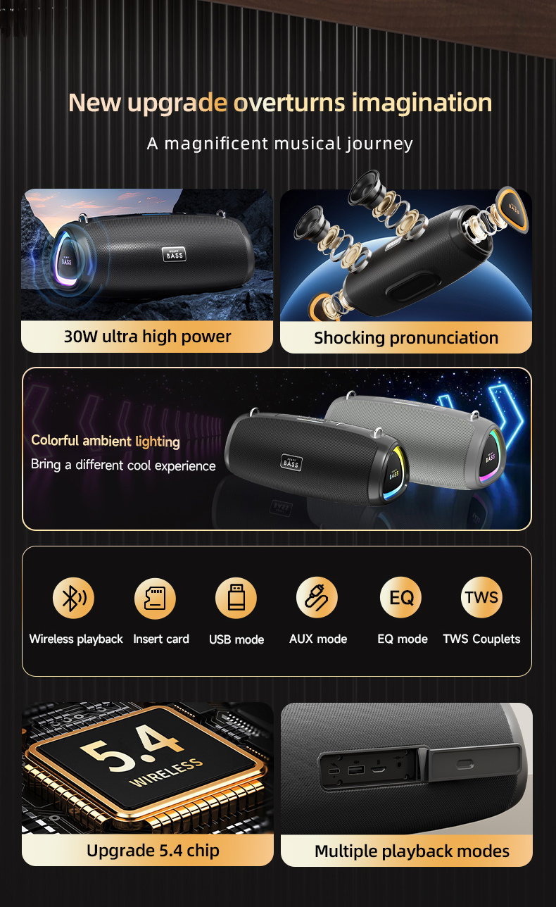 HEAVY BASS-13 TWS V5.3 Powerful Audio with Multiple Playback Mode ...