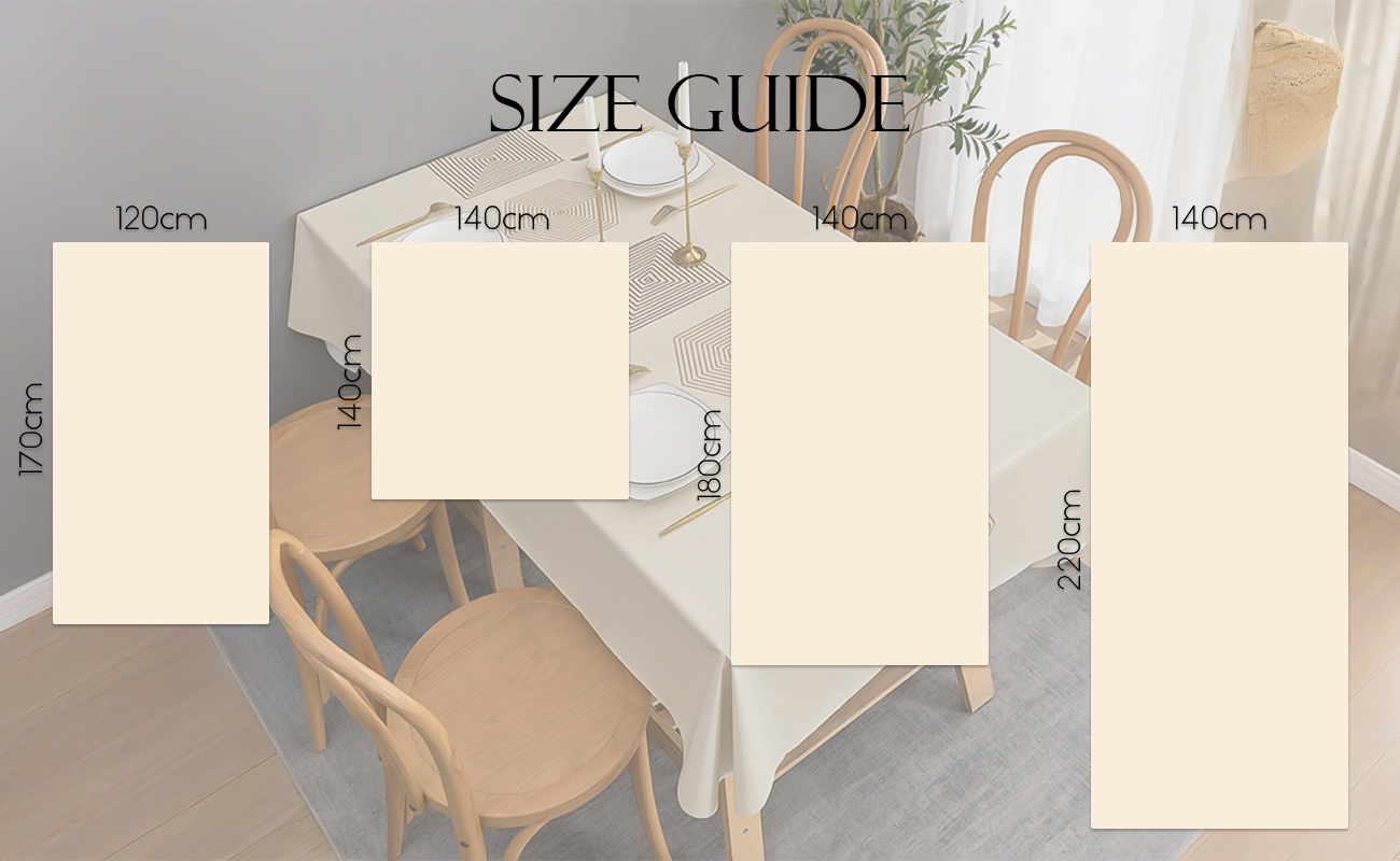 LUNAVA Table Cloth 6 Seater PVC Table Cover Waterproof Table Mantle ...