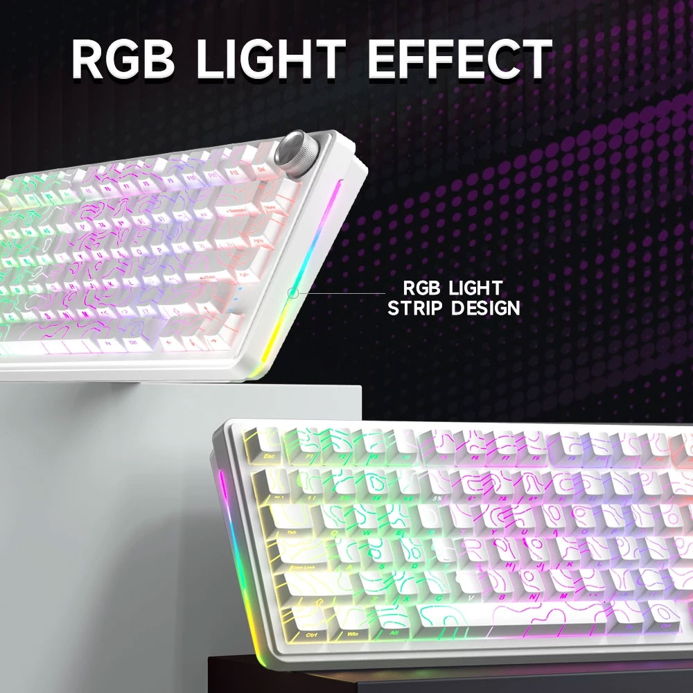 ZIFRIEND RX75PRO Mechanical Keyboard 75% RGB Tri-Mode Gasket Structure ...