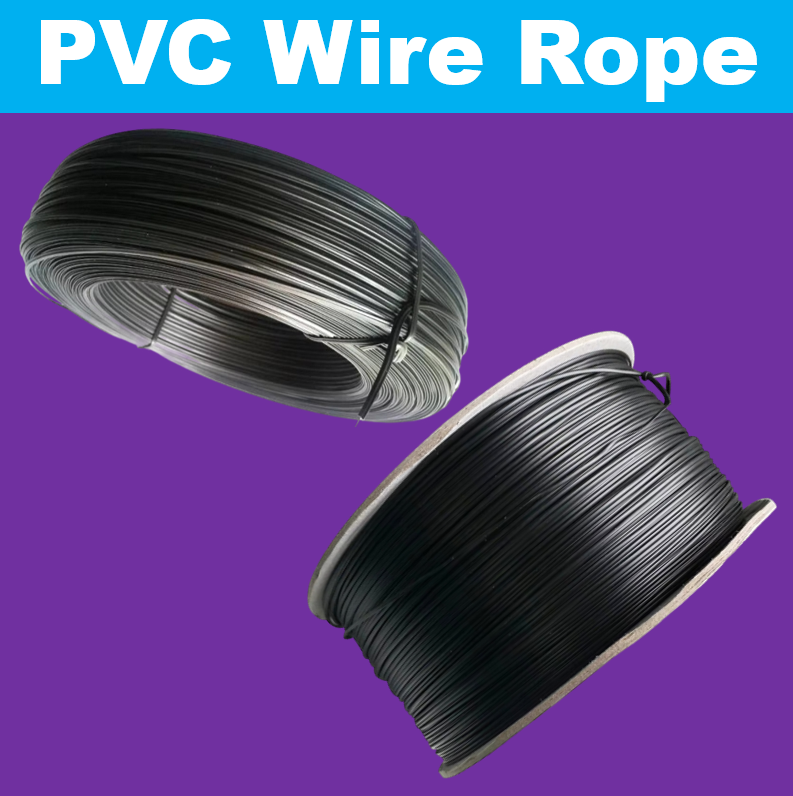 PVC Plastic Coated Galvanized Steel Wire Rope Cable Wire Random Color ...