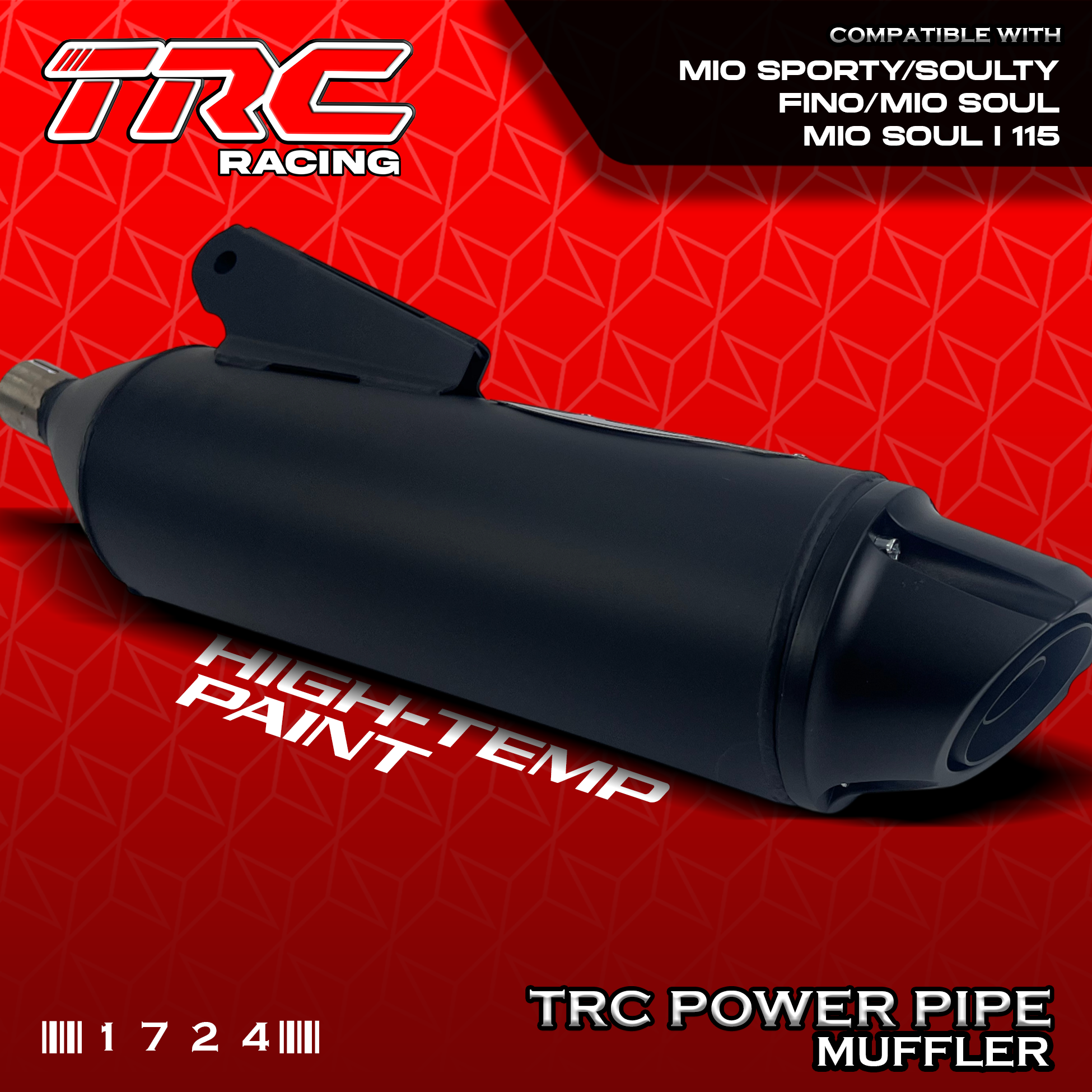TRC Racing Power Pipe Mio Sporty Mio 1 Amore Fino Muffler Exhaust with ...
