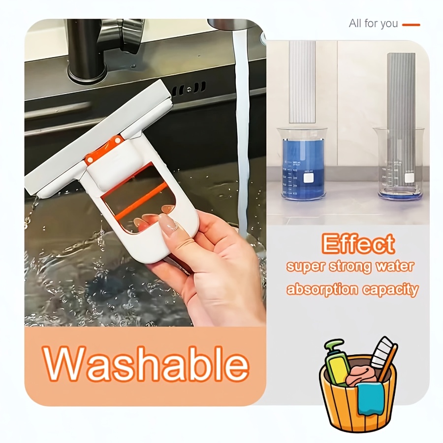 Mini Foldable Squeeze Table Mop Wet Dry Cleaning Sponge Portable Self ...