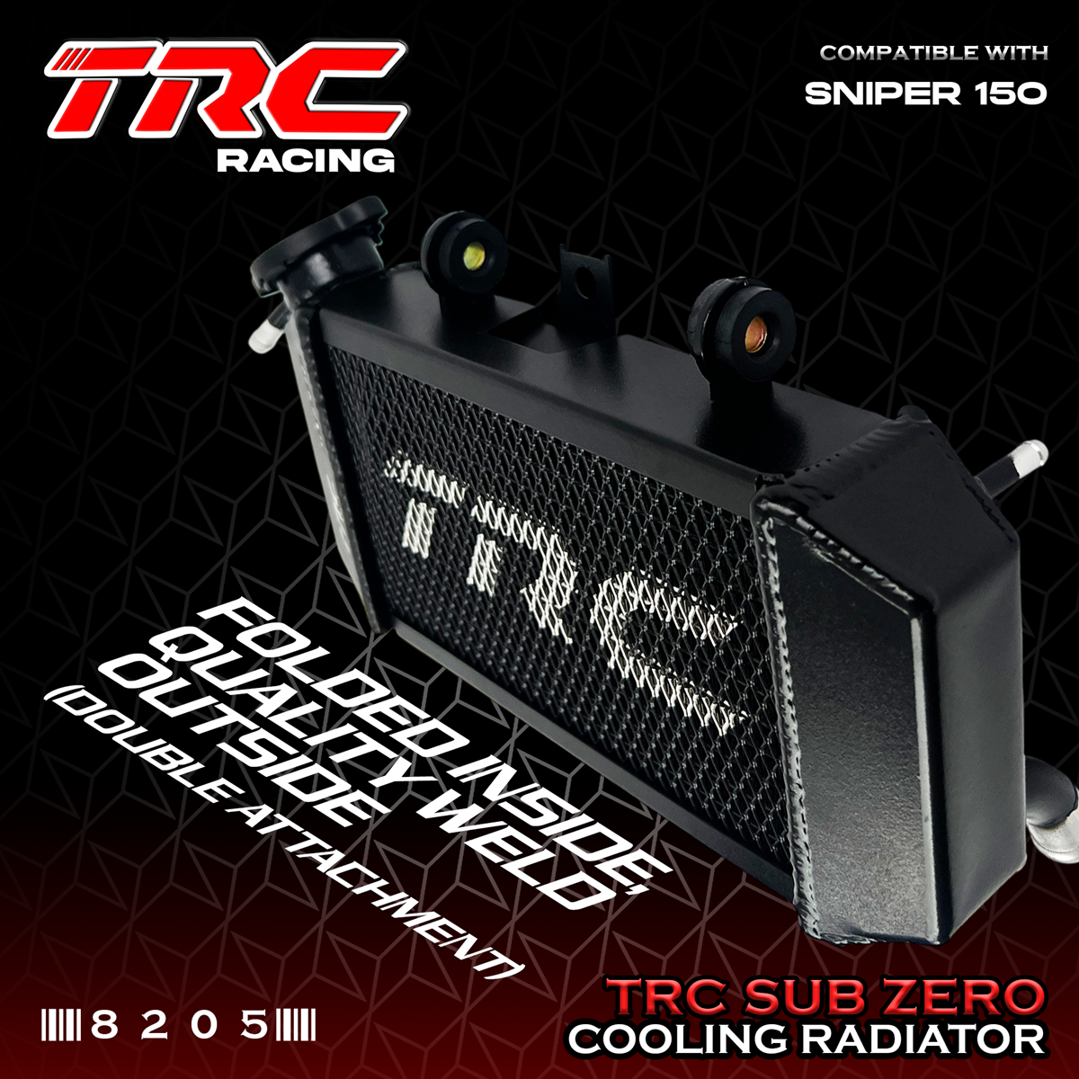 TRC SUB ZERO COOLING RADIATOR for SNIPER 150 8205 | Shopee Philippines