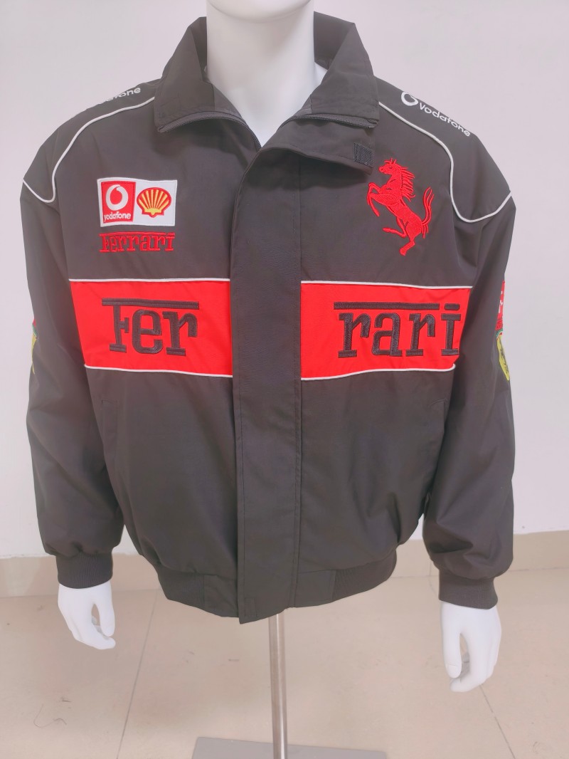 GTY F1 Ferrari Retro Racing Jacket Embroidery Couple Varsity Jacket ...