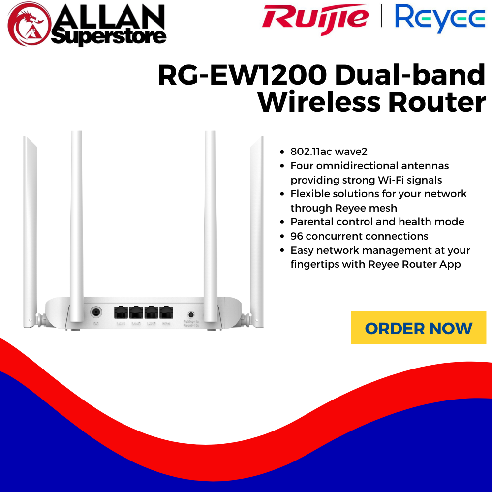 RUIJIE RG-EW1200 1200M Dual-band Wireless Router | Shopee Philippines