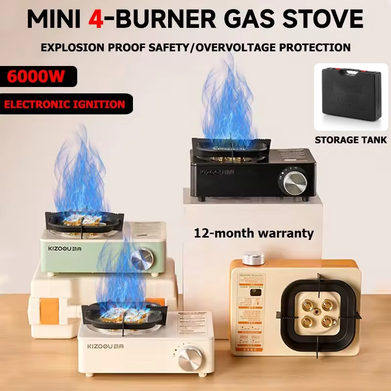 LILIER 4-in-1 Portable Butane Stove 6000w Ultra-High Power for Outdoor ...