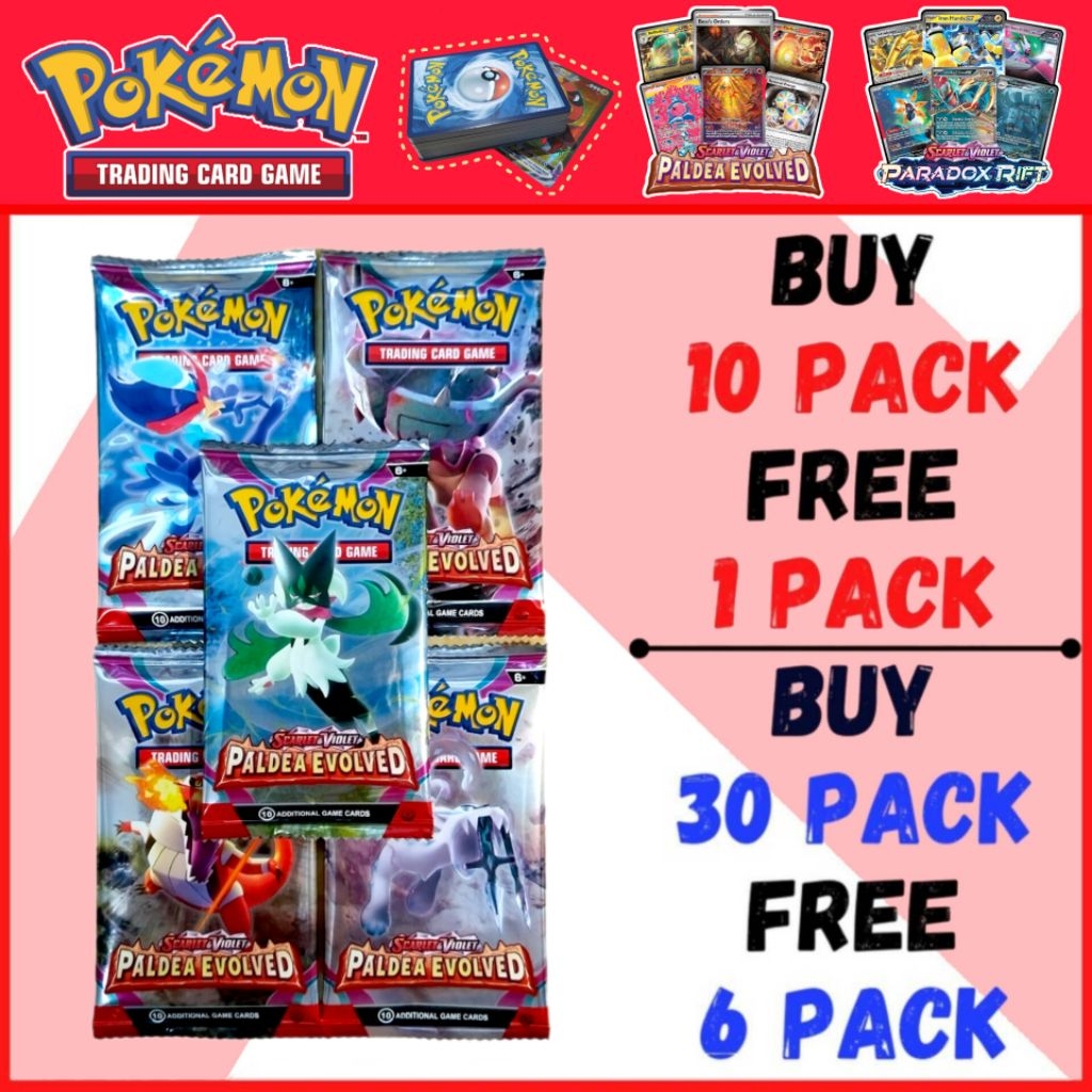 Pokemon TCG Booster Pack (10 Cards per Pack) | S&M / S&S / S&V | Bundle ...