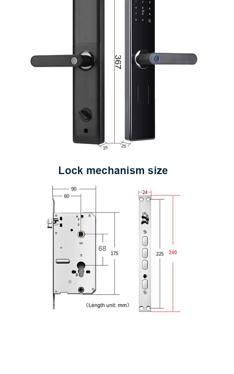 Smart door lock main door IP65 Outdoor Waterproof Smart door knob ...