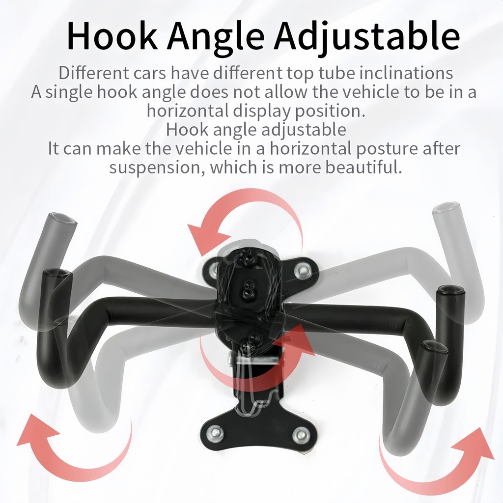 Bicycle Display Storage Bike Wall Mount Rack 360° Rotate Hanger MTB ...