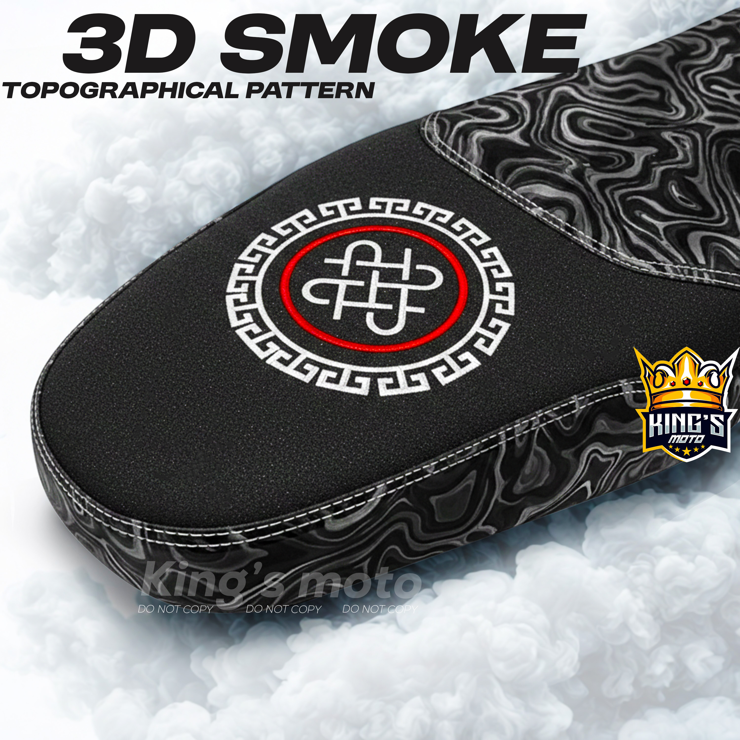 3D Smoke Seat Cover Design for motorcycle seat cover for all motors ...