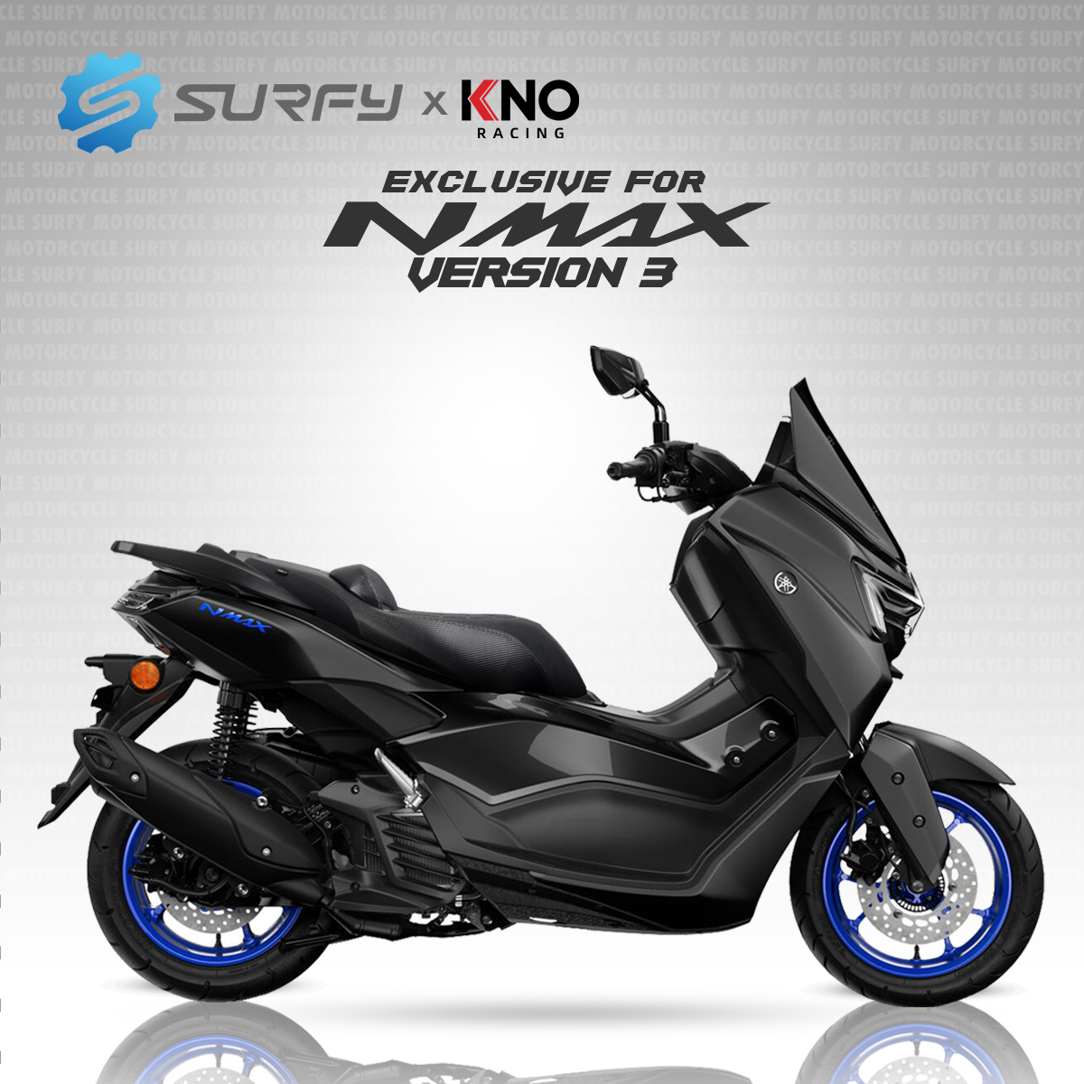 KNO Nmax V3 VIP Camel Back Seat Suede And Leather Embroid Logoa And ...